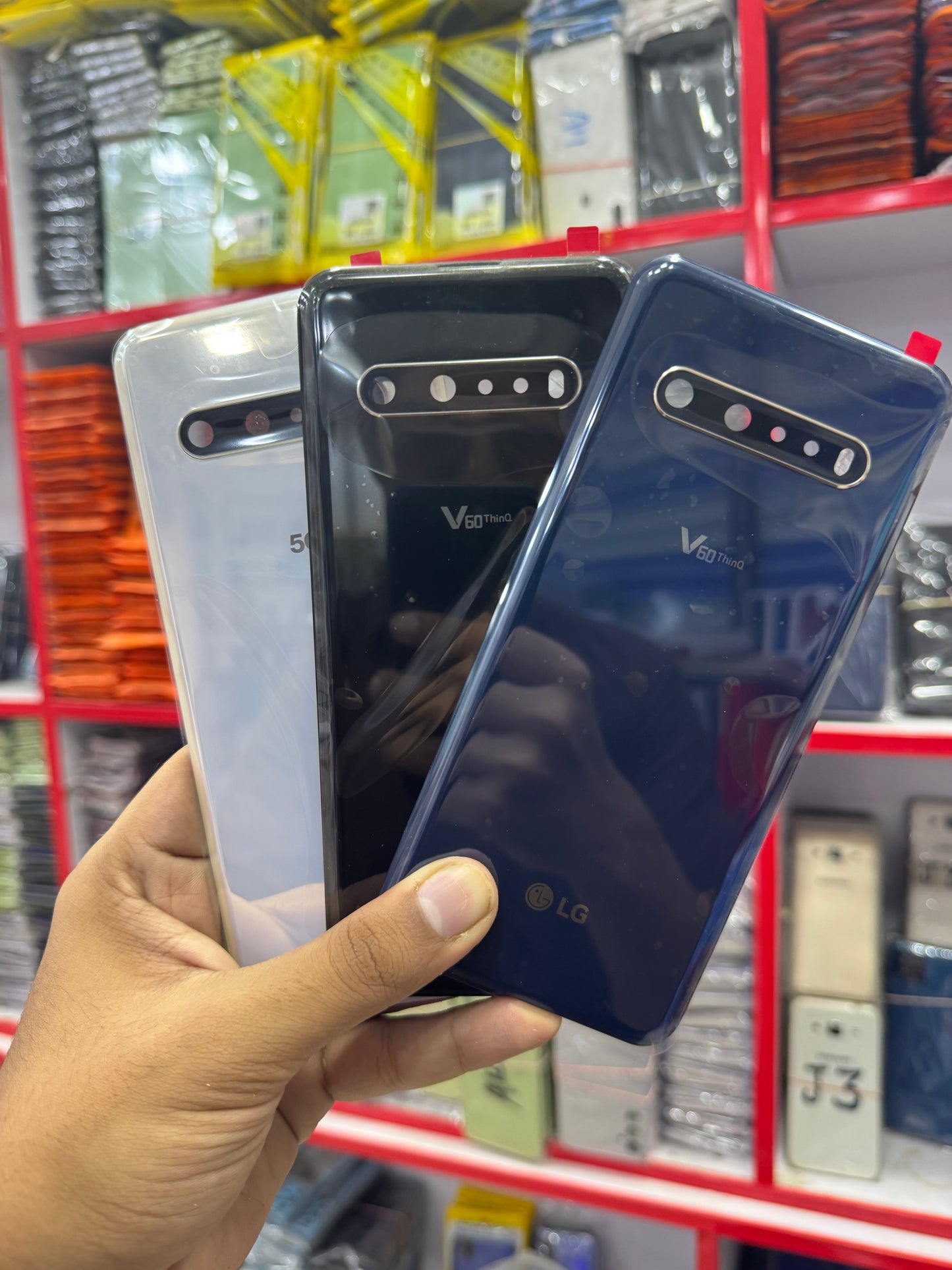 LG V60 Original Back Glass With Camera Lens Replacement
