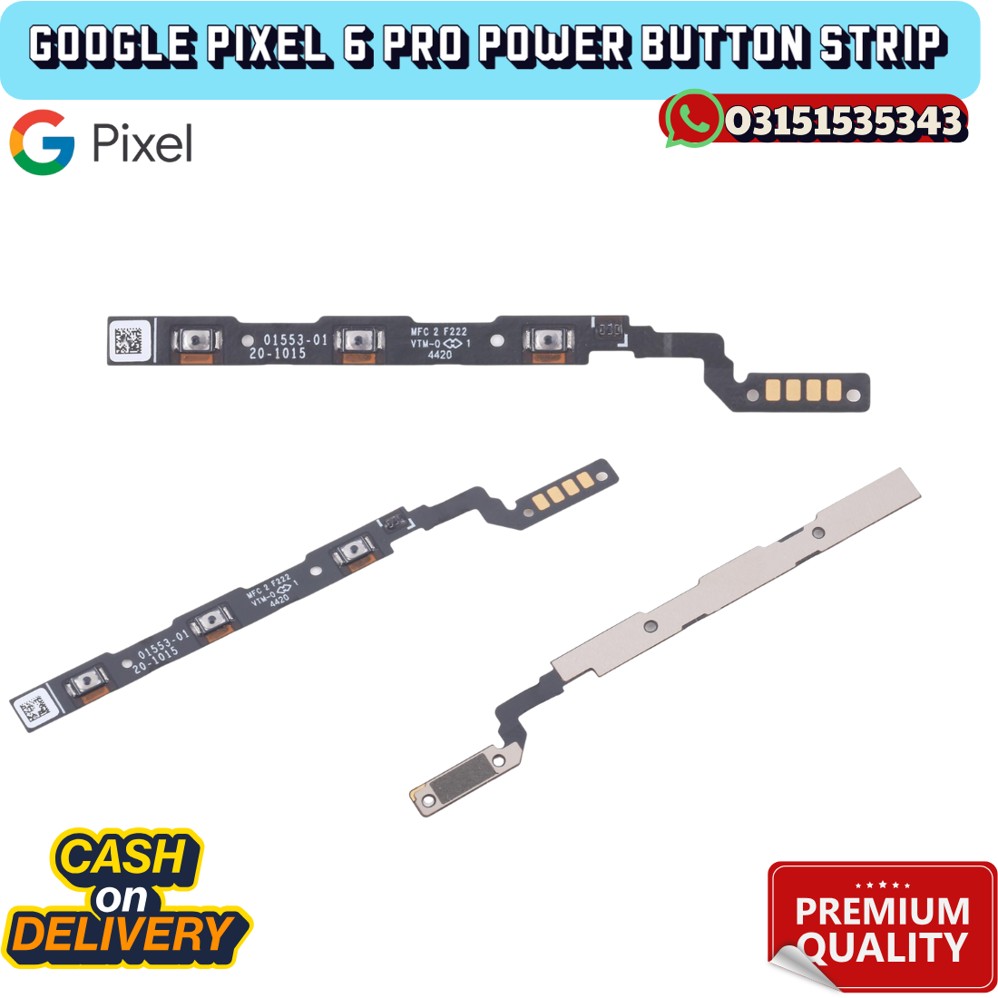 Google Pixel 6 Pro Power And Volume Strip On Off Flex Button