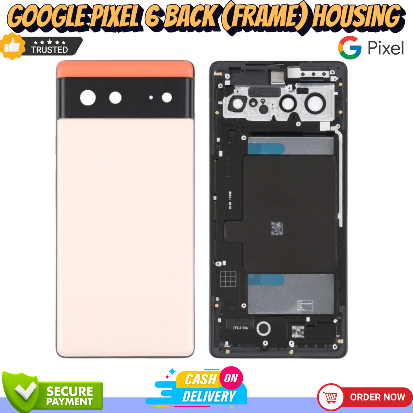 Google Pixel 6 Original Back Body Housing Back Battery Cover , Google Pixel 6 Casing , Back Frame