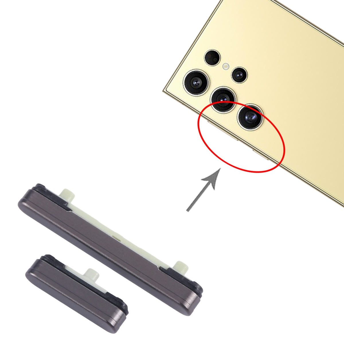 Samsung S24 Ultra Power/Volume Side Outer Buttons Replacement