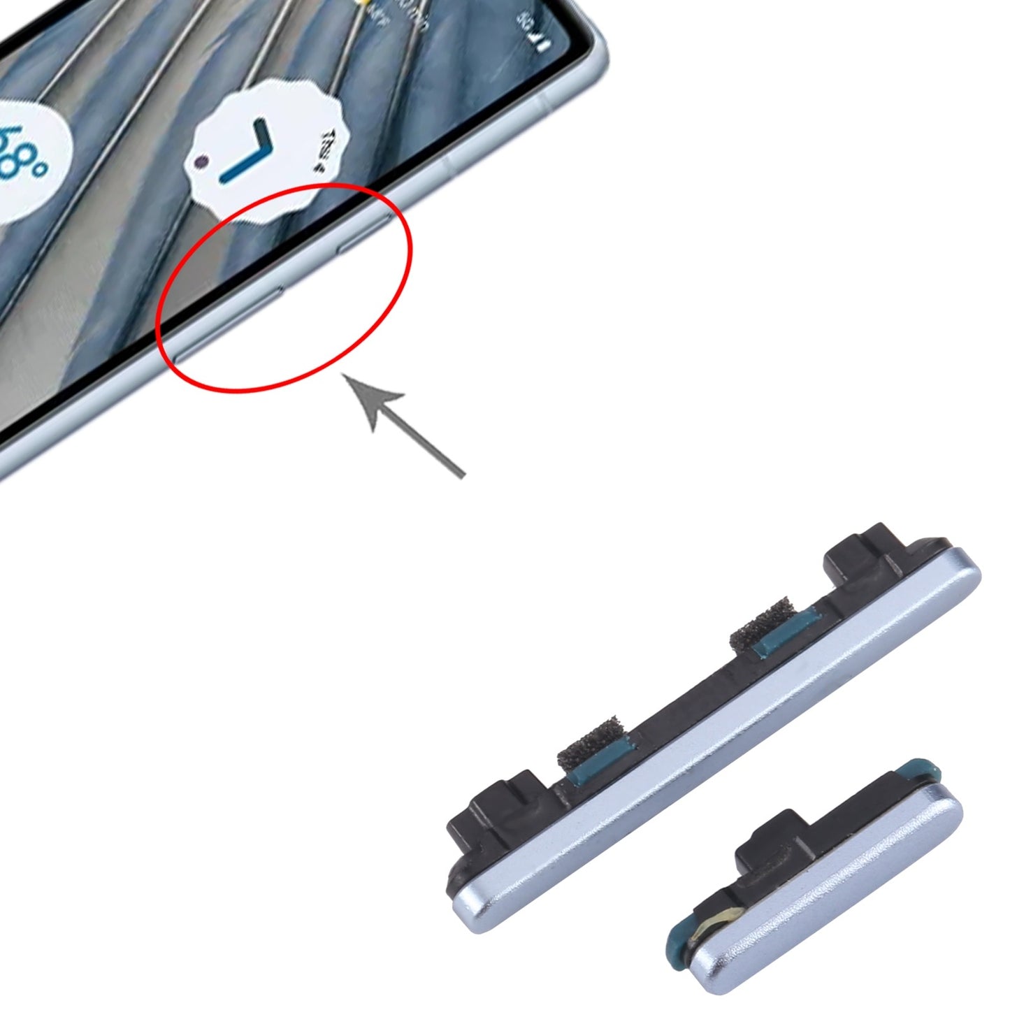 Google Pixel 7A Side Buttons Power&Volume Keys Replacement